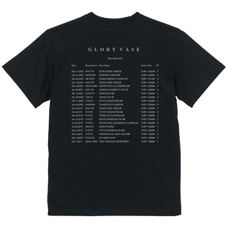 グローリーヴェイズ引退記念グラフィカルTシャツ（Bパターン黒/Black）