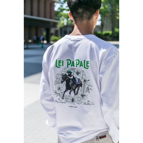 レイパパレ引退記念グラフィカルロングスリーブTシャツ（白/White）