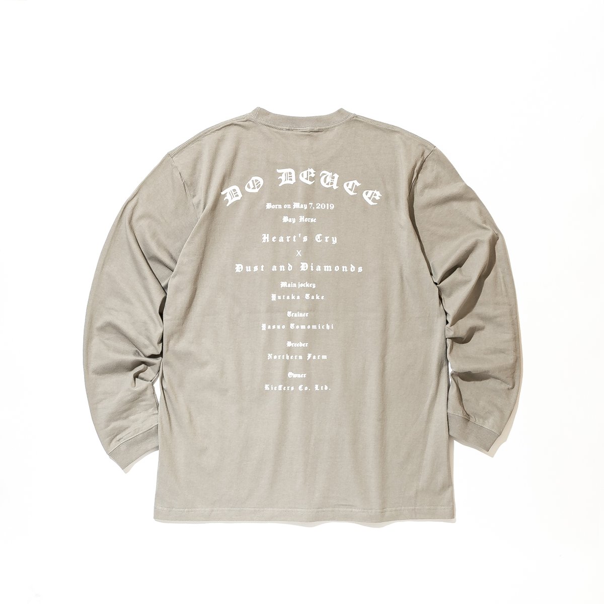シャルボン　ロングスリーブシャツ　杢グレー ドウデュース グラフィカルロングスリーブTシャツ（グレー/Gray
