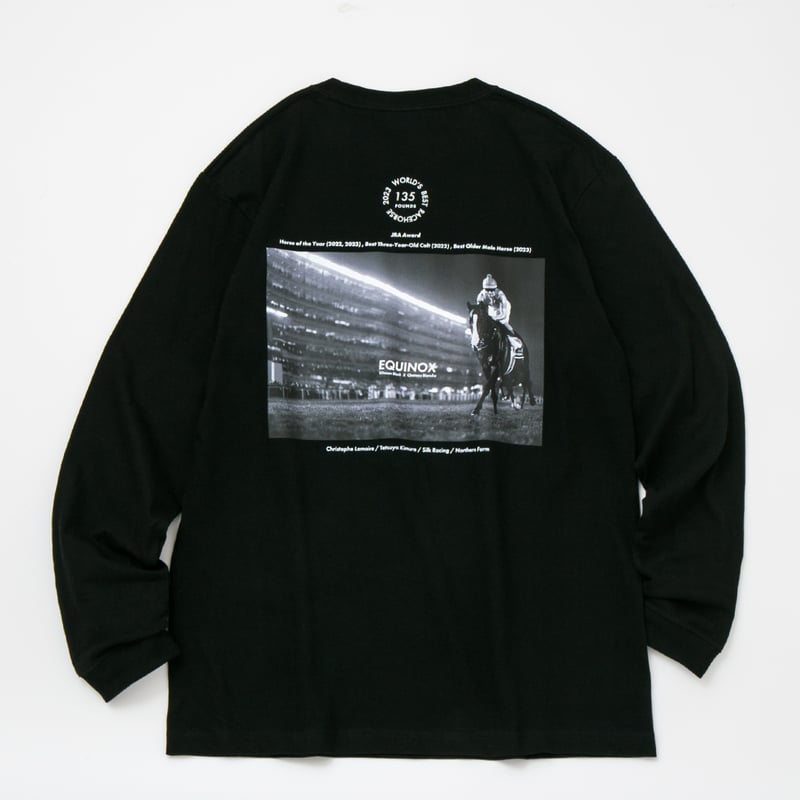 イクイノックス引退記念グラフィカルロングスリーブTシャツ(黒 イクイノックス引退記念グラフィカルロングスリーブTシャツ(黒