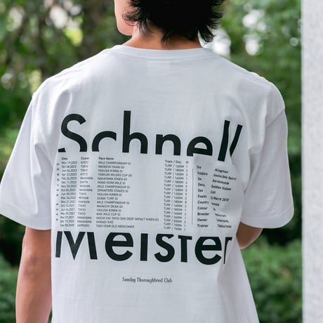 シュネルマイスター引退記念グラフィカルTシャツBパターン（白/White）