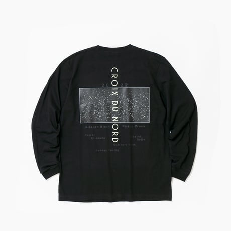クロワデュノール グラフィカルロングスリーブTシャツ（黒/Black）