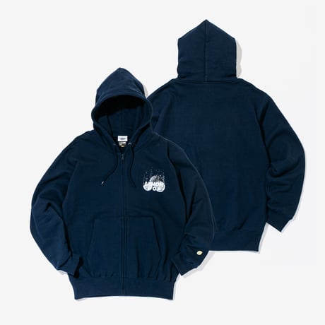 レモンポップ グラフィカルジップパーカー（紺/Navy）