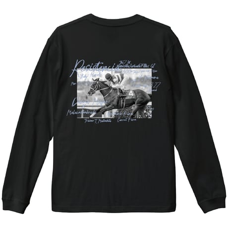 レシステンシア引退記念グラフィカルロングスリーブTシャツ（黒/Black）
