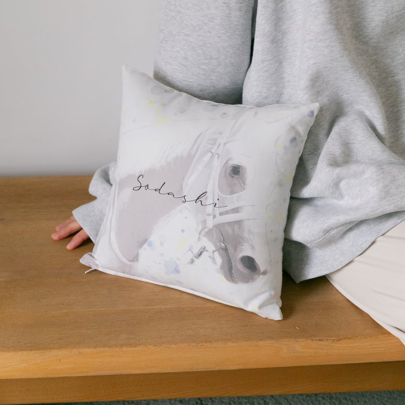 ソダシ引退記念グラフィカルミニクッション | HORSEGOODSnet