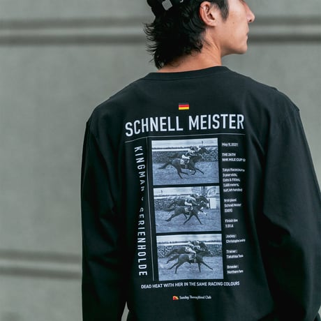 シュネルマイスター引退記念グラフィカルロングスリーブTシャツ（黒/Black）