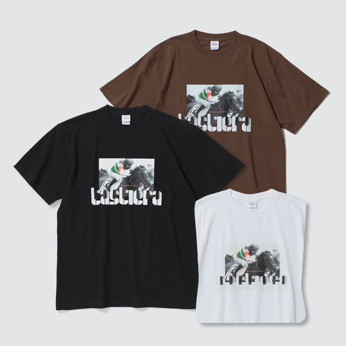 タスティエーラ引退記念 グラフィカルTシャツAパターン（黒/Black