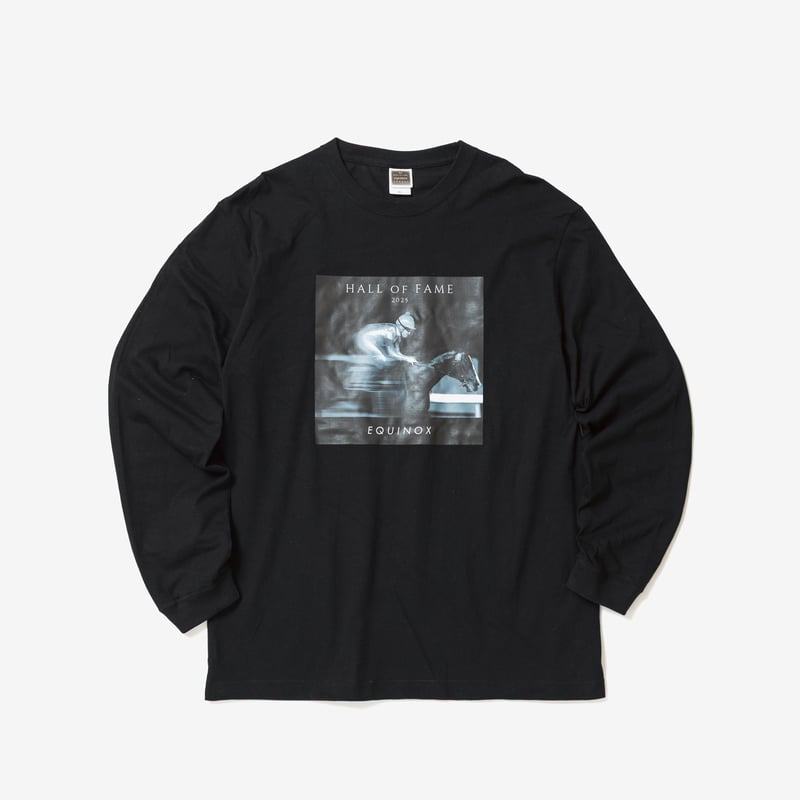 イクイノックス顕彰馬選定記念 グラフィカルロングスリーブTシャツ（黒