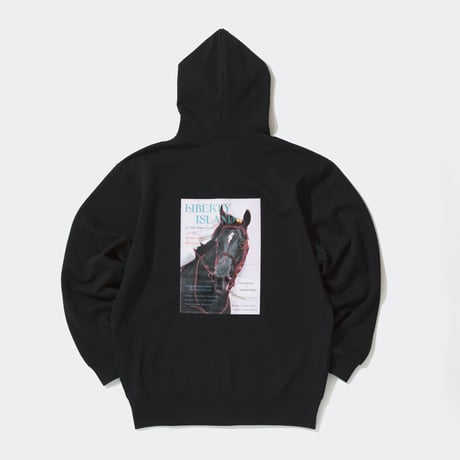 リバティアイランド メモリアルグッズ グラフィカルパーカー（黒/Black）