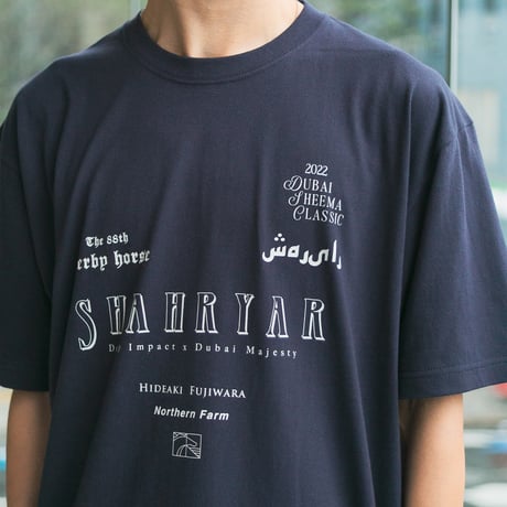 シャフリヤール グラフィカルTシャツBパターン（ネイビー/Navy）