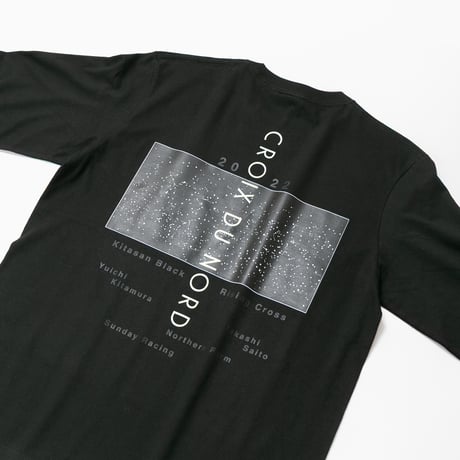 クロワデュノール グラフィカルロングスリーブTシャツ（黒/Black）