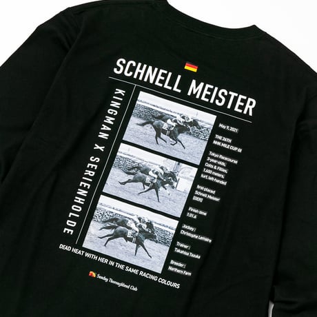シュネルマイスター引退記念グラフィカルロングスリーブTシャツ（黒/Black）