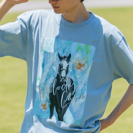 メロディーレーン グラフィカルTシャツAパターン（青/Blue）