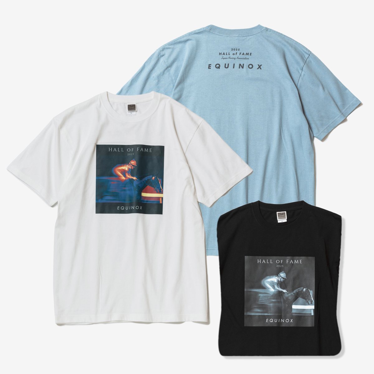 イクイノックス顕彰馬選定記念 グラフィカルTシャツAパターン（白