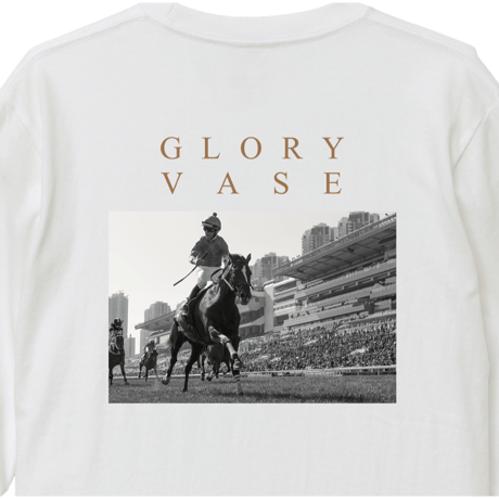 グローリーヴェイズ引退記念グラフィカルロングスリーブTシャツ（白/White）