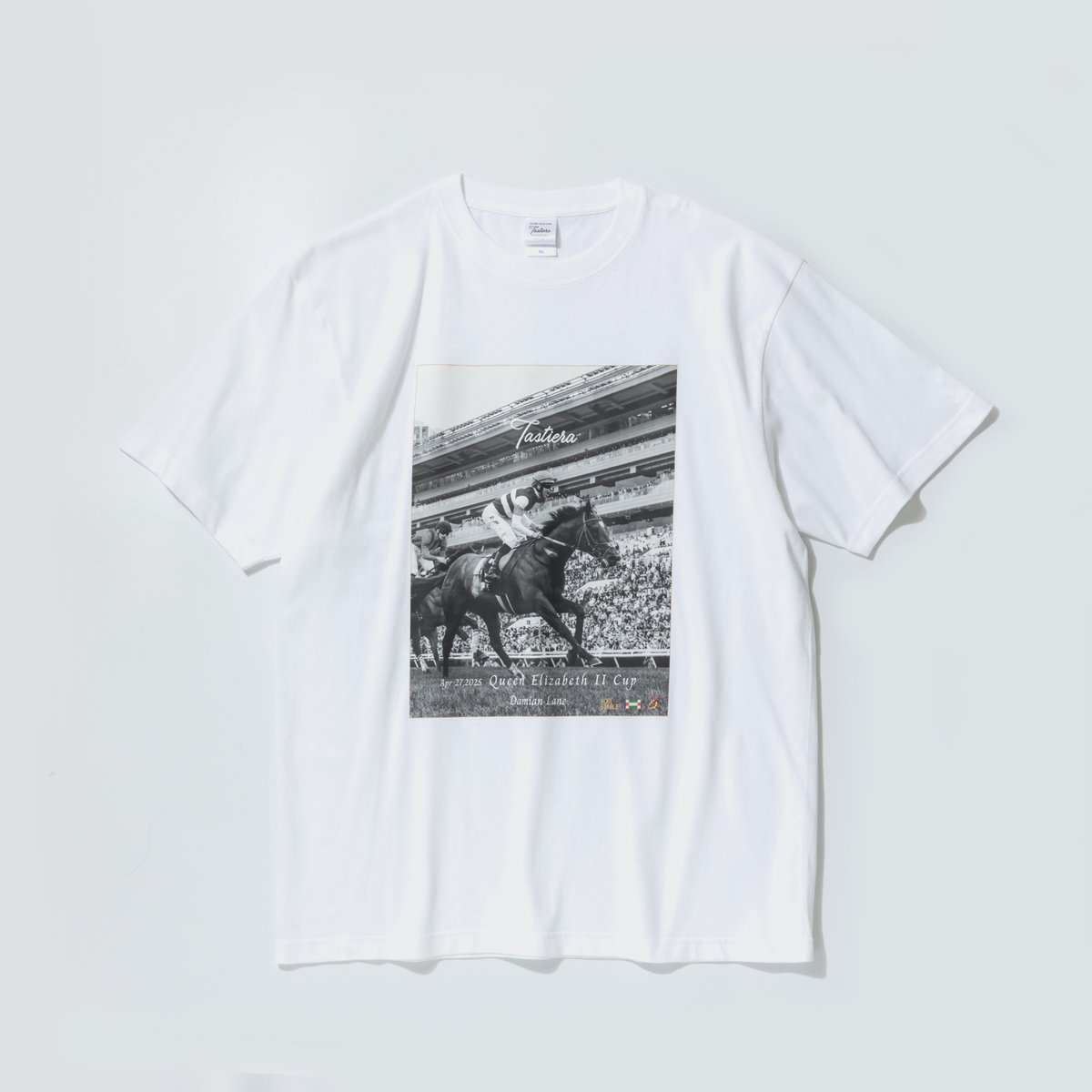 タスティエーラ引退記念 グラフィカルTシャツCパターン（白/White