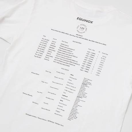 イクイノックス引退記念グラフィカルTシャツCパターン（白/White）