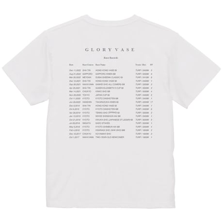 グローリーヴェイズ引退記念グラフィカルTシャツ（Bパターン白/White）