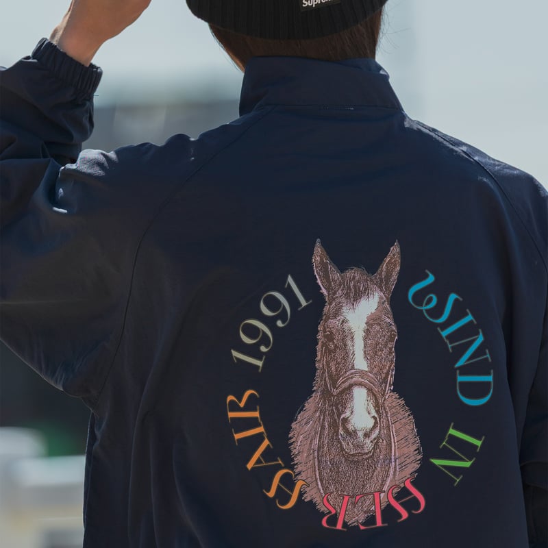 ウインドインハーヘア グラフィカルブルゾン（紺/Navy） | HORSEGOODSnet