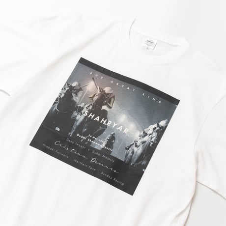 シャフリヤール グラフィカルTシャツAパターン（白/White）