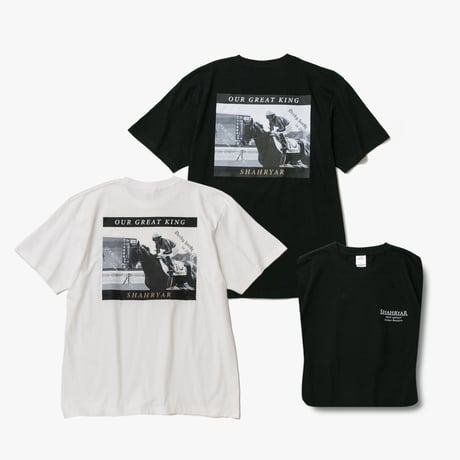 シャフリヤール グラフィカルTシャツCパターン（黒/Black）