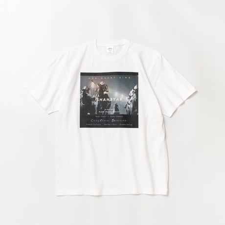 シャフリヤール グラフィカルTシャツAパターン（白/White）