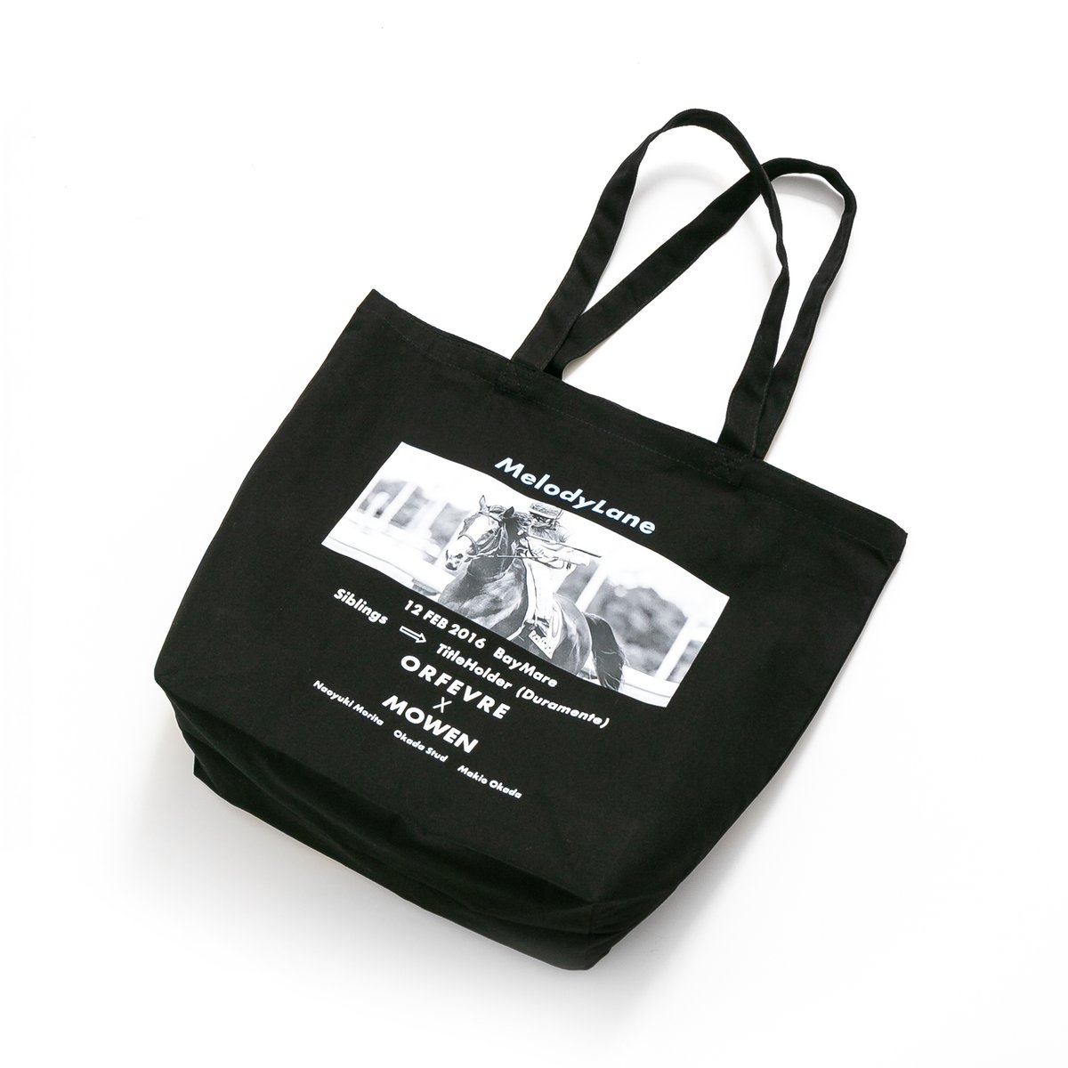 メロディーレーン グラフィカルトートLサイズ（黒/Black