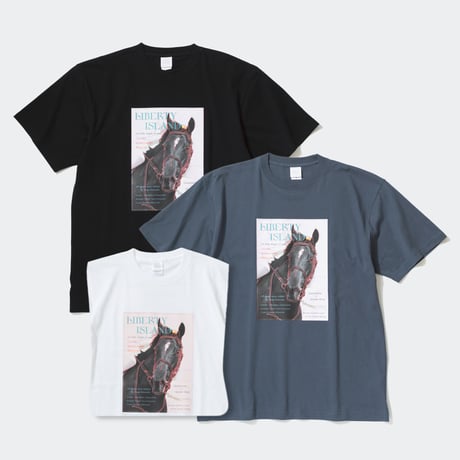 リバティアイランド メモリアルグッズ グラフィカルTシャツAパターン（黒/Black）
