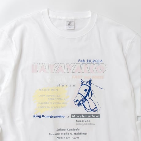 ハヤヤッコ グラフィカルロングスリーブTシャツ（白/White）
