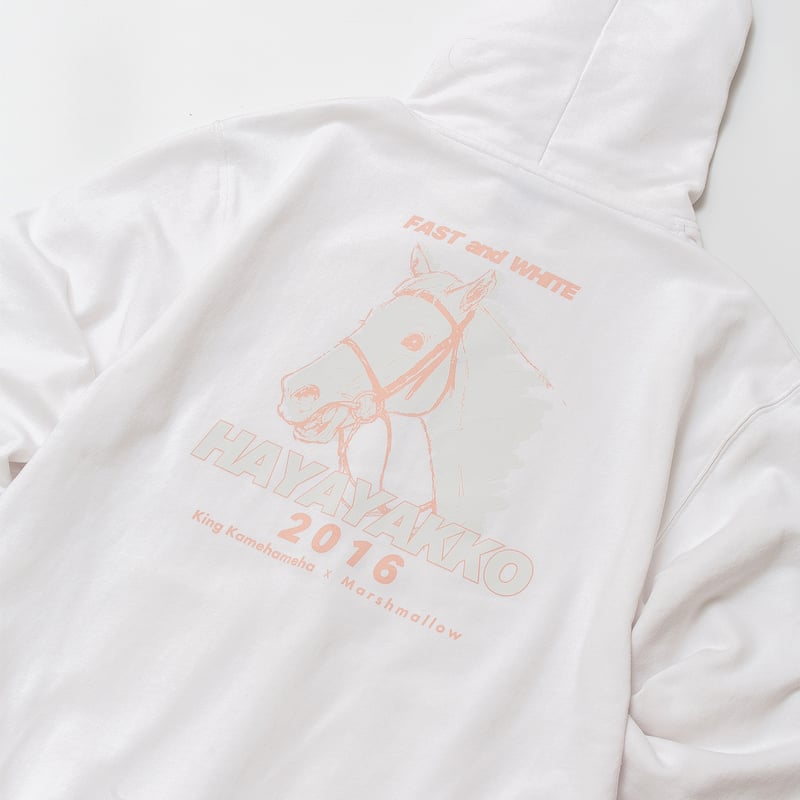 ハヤヤッコ グラフィカルパーカー（白/White） | HORSEGOODSnet