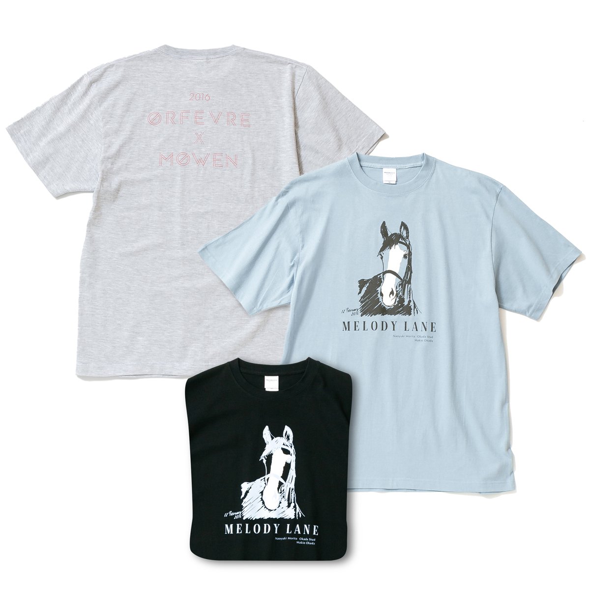 メロディーレーン グラフィカルTシャツBパターン（青/Blue