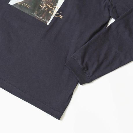 ウインドインハーヘア グラフィカルロングスリーブTシャツ（紺/Navy）