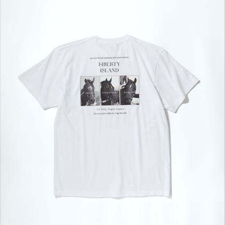 リバティアイランド メモリアルグッズ グラフィカルTシャツBパターン（白/White）