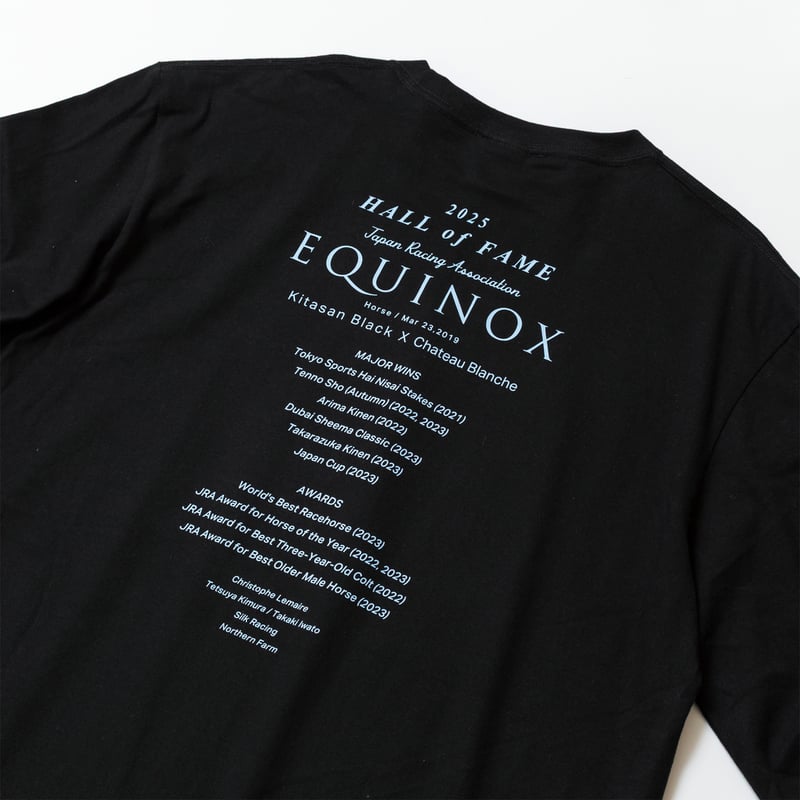 イクイノックス顕彰馬選定記念 グラフィカルロングスリーブTシャツ（黒