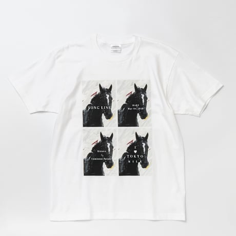 ソングライン引退記念グラフィカルTシャツAパターン（白/White）