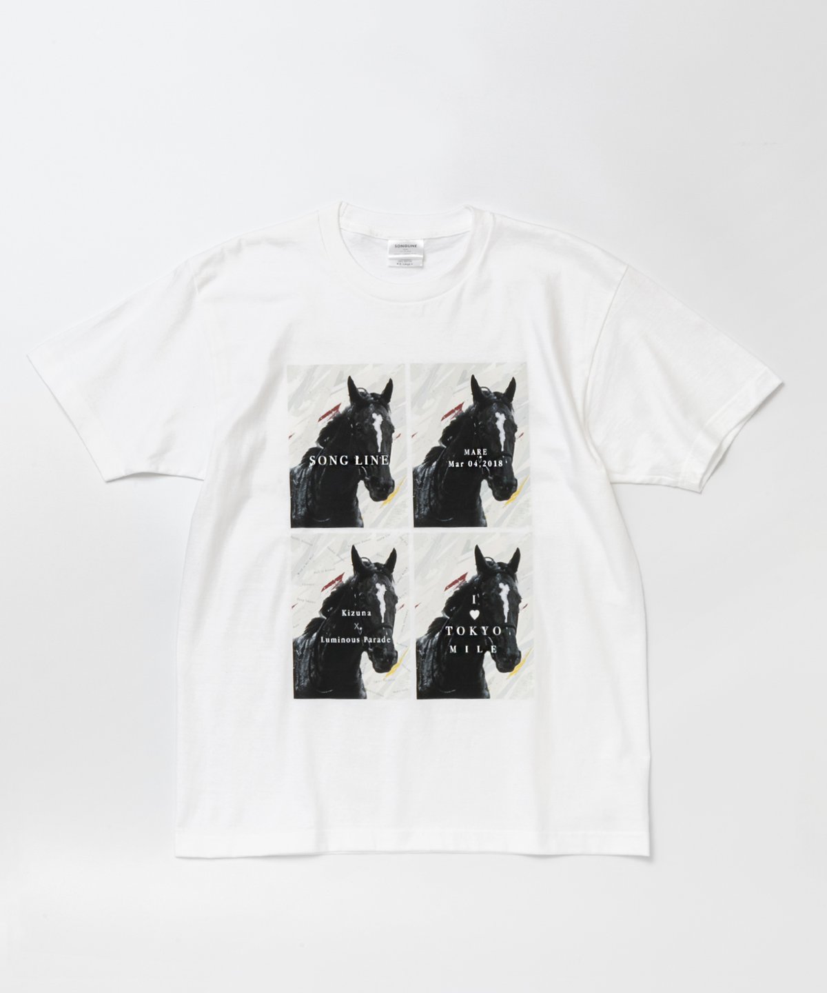 ソングライン引退記念グラフィカルTシャツAパターン(白/White ソングライン引退記念グラフィカルTシャツAパターン(白/White