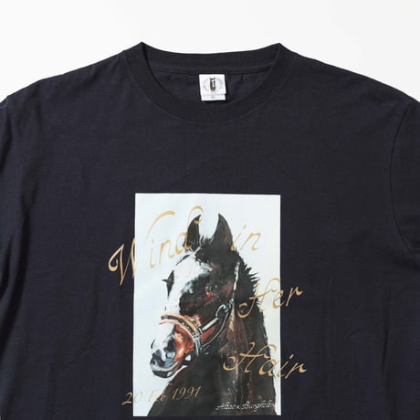 ウインドインハーヘア グラフィカルロングスリーブTシャツ（紺/Navy）