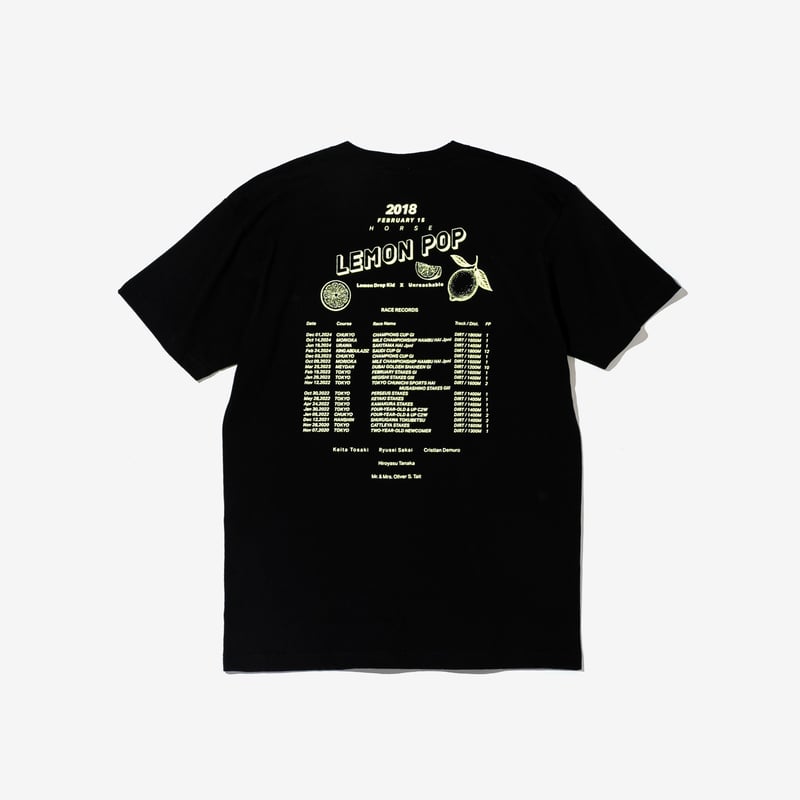 レモン Tシャツ レモンポップ グラフィカルTシャツBパターン（黒/Black