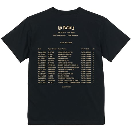 レイパパレ引退記念グラフィカルTシャツ（Bパターン黒/Black）