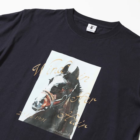 ウインドインハーヘア グラフィカルロングスリーブTシャツ（紺/Navy）