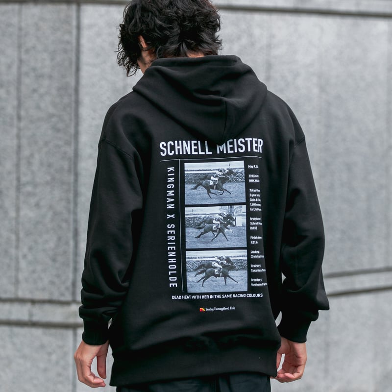 シュネルマイスター引退記念グラフィカルパーカー（黒/Black