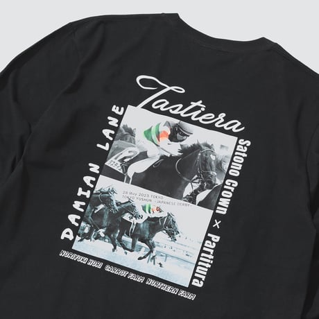 タスティエーラ引退記念 グラフィカルロングスリーブTシャツ（黒/Black）