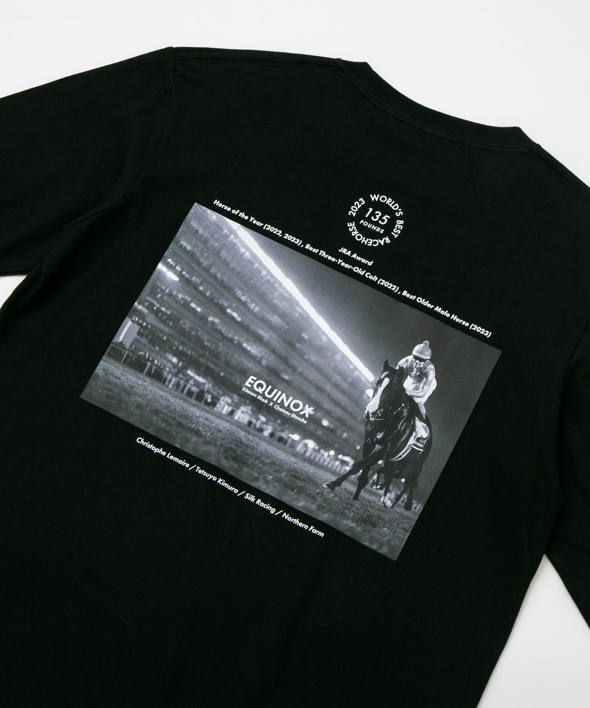 イクイノックス引退記念グラフィカルロングスリーブTシャツ（黒/Black