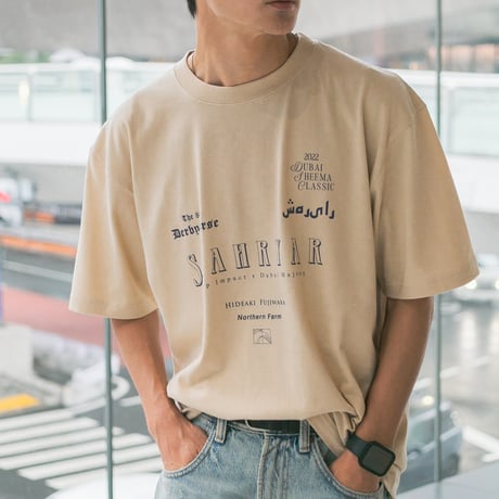 シャフリヤール グラフィカルTシャツBパターン（ベージュ/Beige）