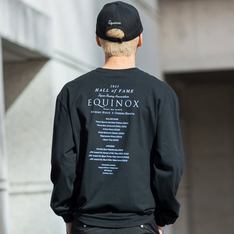 イクイノックス顕彰馬選定記念 グラフィカルロングスリーブTシャツ（黒/Black）