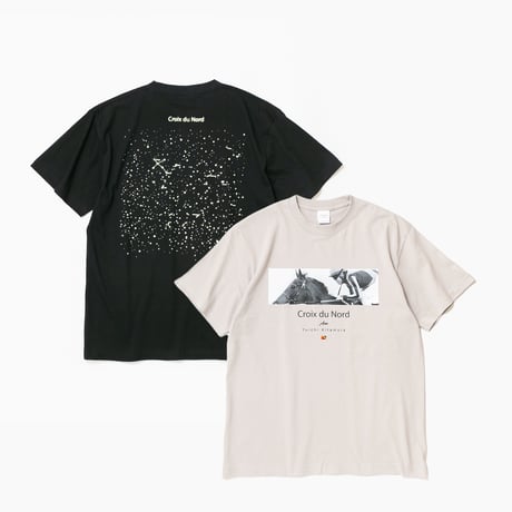 クロワデュノール グラフィカルTシャツAパターン（グレー/Gray）