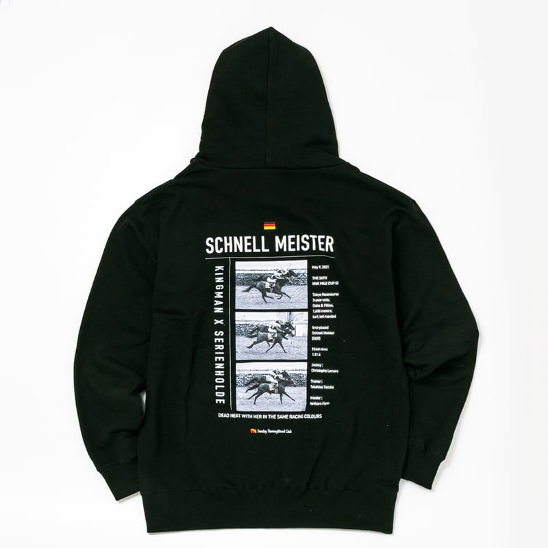 シュネルマイスター引退記念グラフィカルパーカー（黒/Black