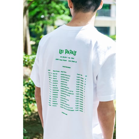レイパパレ引退記念グラフィカルTシャツ（Bパターン白/White）