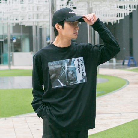 シャフリヤール グラフィカルロングスリーブTシャツ（黒/Black）