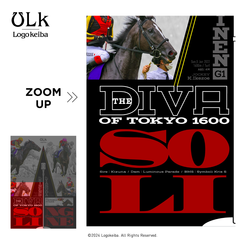ソングライン引退記念デザインポスター (B2サイズ) | HORSEGOODSnet